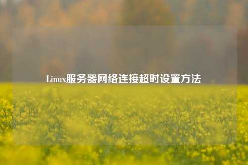 Linux服務(wù)器網(wǎng)絡(luò )連接超時(shí)設置方法