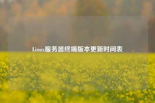 Linux服務(wù)器終端版本更新時(shí)間表