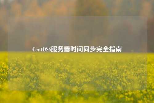 CentOS6服務(wù)器時(shí)間同步完全指南