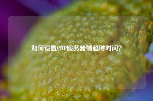 如何設置PHP服務(wù)器端超時(shí)時(shí)間？