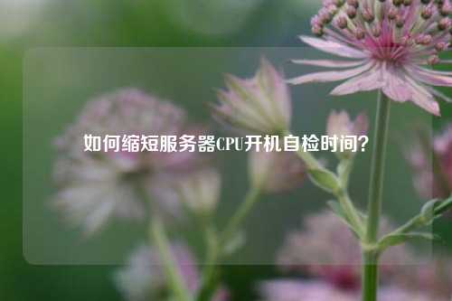 如何縮短服務(wù)器CPU開(kāi)機自檢時(shí)間？